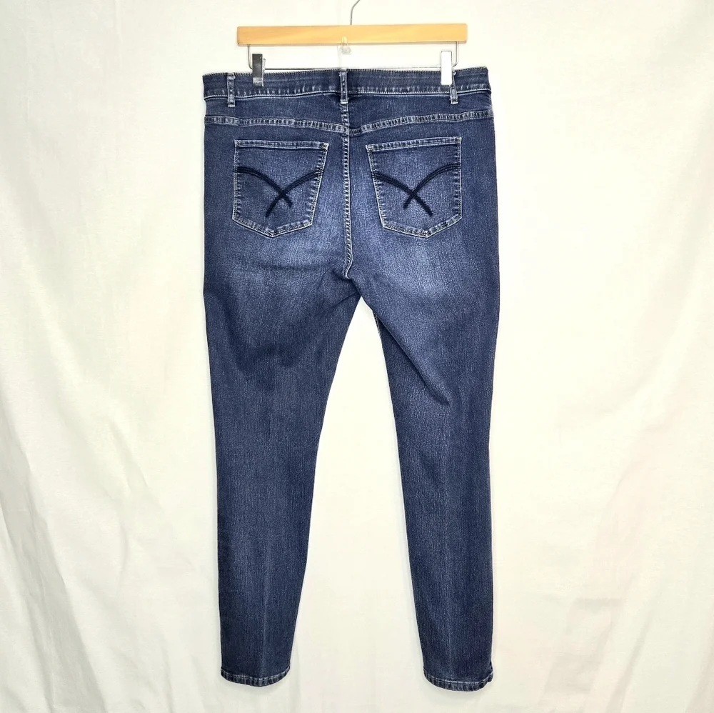 CJ Banks Stretch Skinny Denim Jeans. Blue 14W - Picture 2 of 11